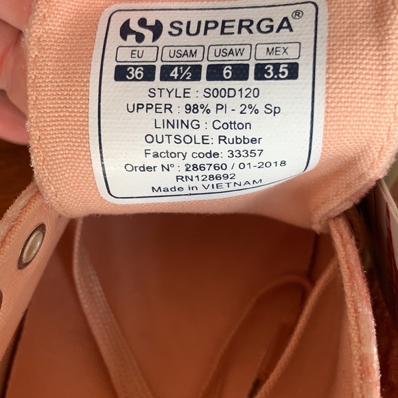 Superga Tie Dye Pink/Peach Velvet Sneakers Brand New in Box - Picture 14 of 16